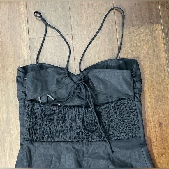 Zara Black Strapless Bodycon Dress with Slit - Picture 12 of 12